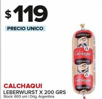 Carrefour Maxi Leberwurst calchaqui 200g oferta