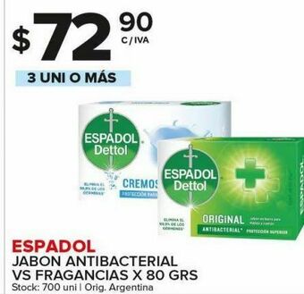 Carrefour Maxi Jabón antibacterial espadol 80g oferta