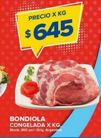 Carrefour Maxi Bondiola congelada x kg oferta