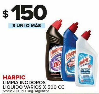 Carrefour Maxi Limpiador de inodoros harpic 500cc oferta