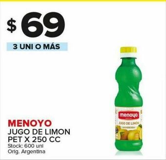 Carrefour Maxi Jugo de limón menoyo 250cc oferta
