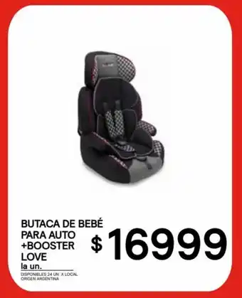 Supermercados Vea Butaca De Bebé Para Auto + Booster Love la un. oferta