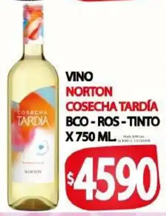 Norton vino cosecha tardía bco - ros - tinto