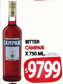 Supermercados Caracol Campari bitter oferta