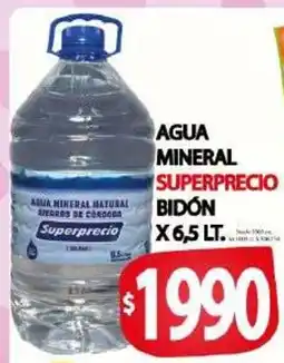 Supermercados Caracol Superprecio agua mineral natural oferta