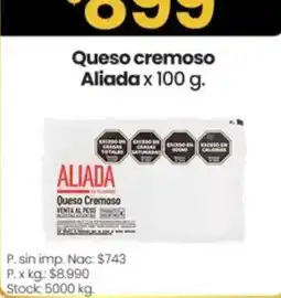 Changomas Aliada queso cremoso oferta