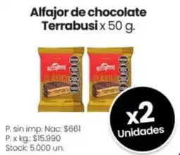 Changomas Terrabusí alfajor de chocolate oferta