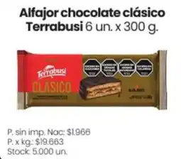 Changomas Terrabusi alfajor chocolate clásico oferta