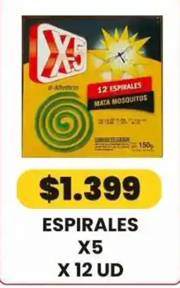 Autoservicio Capo X5 espirales mata mosquitos oferta