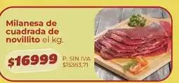 Supermercados Vea Milanesa de cuadrada de novillito oferta