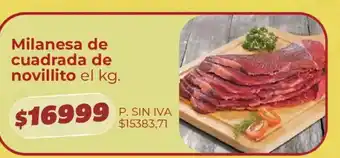 Milanesa de cuadrada de novillito