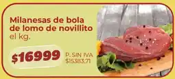 Supermercados Vea Milanesas de bola de lomo de novillito oferta