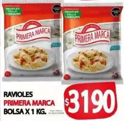 Supermercados Caracol Primera marca ravioles pollo y verdura oferta