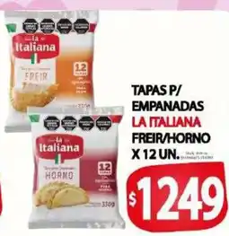 Supermercados Caracol La italiana tapas p/ empanadas freir/horno oferta