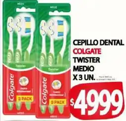 Supermercados Caracol Colgate cepillo dental twister medio oferta