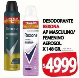 Supermercados Caracol Rexona desodorante ap masculino/femenino aerosol oferta