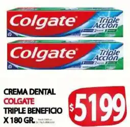 Supermercados Caracol Colgate crema dental triple beneficio oferta