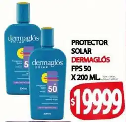 Supermercados Caracol Dermaglós protector solar oferta