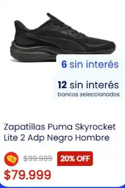 Coppel Puma zapatillas skyrocket lite 2 adp negro hombre oferta