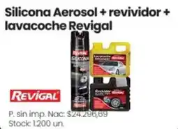 Changomas Revigal silicona aerosol + revividor + lavacoche oferta