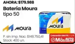 Changomas Moura batería tipo 50 oferta