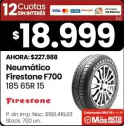 Changomas Firestone neumático f700 oferta