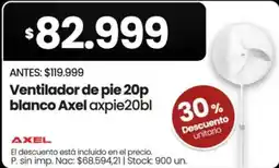 Changomas Axel ventilador de pie 20p blanco oferta