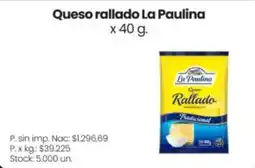Changomas La paulina queso rallado oferta