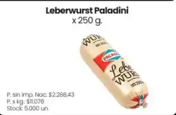 Changomas Paladini leberwurst oferta