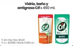 Changomas Cif vidrio, baño y antigrasa oferta