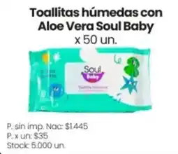 Changomas Soul Baby toallitas húmedas con aloe vera oferta