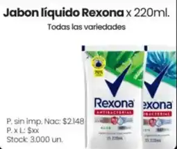 Changomas Rexona jabon liquido oferta