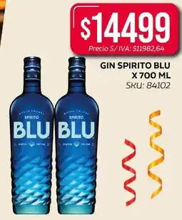 Supermercados Yaguar Spirito gin blu oferta