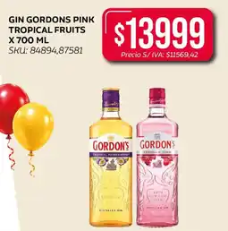 Supermercados Yaguar Gin gordon's pink tropical fruits oferta