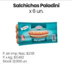 Changomas Paladini salchichas oferta