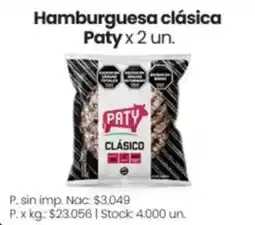 Changomas Paty hamburguesa clásica oferta