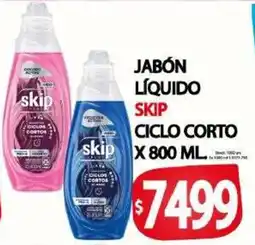 Supermercados Caracol Skip jabón líquido ciclo corto oferta