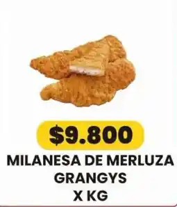 Autoservicio Capo Grangys milanesa de merluza oferta