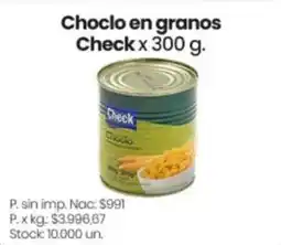 Changomas Check choclo en granos oferta