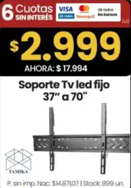 Changomas Soporte tv led fijo oferta
