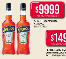 Supermercados Yaguar Aperol aperitivo 750cc oferta