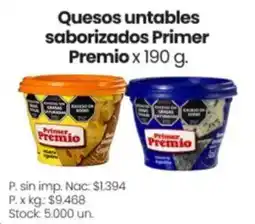 Changomas Primer premio quesos untables saborizados oferta
