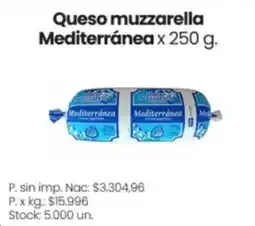 Changomas Queso muzzarellamediterránea oferta