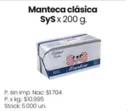 Changomas Sys manteca clásica oferta