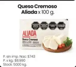Changomas Aliada queso cremoso oferta