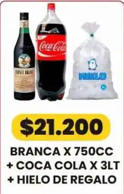 Autoservicio Capo Branca x 750cc + coca cola x 3lt + hielo de regalo oferta