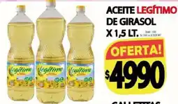 Supermercados Caracol Legítimo aceite de girasol oferta