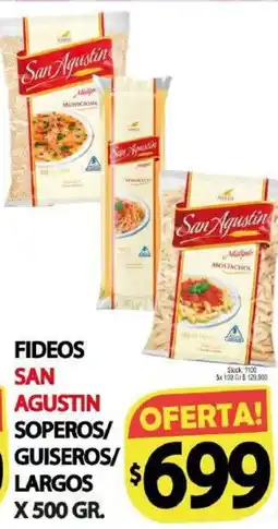 Supermercados Caracol San agustin fideos soperos/ guiseros/ largos oferta