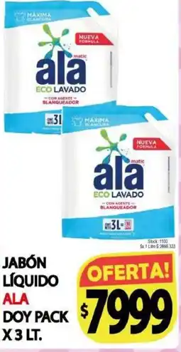 Supermercados Caracol Ala jabón líquido eco lavado oferta