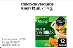 Changomas Knorr caldo de verduras oferta